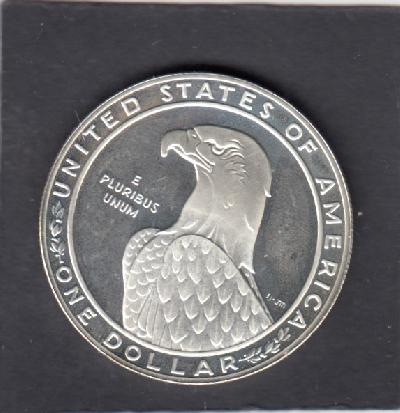Beschrijving: 1 Dollar S-OLYMPIC 84 DISCUS 